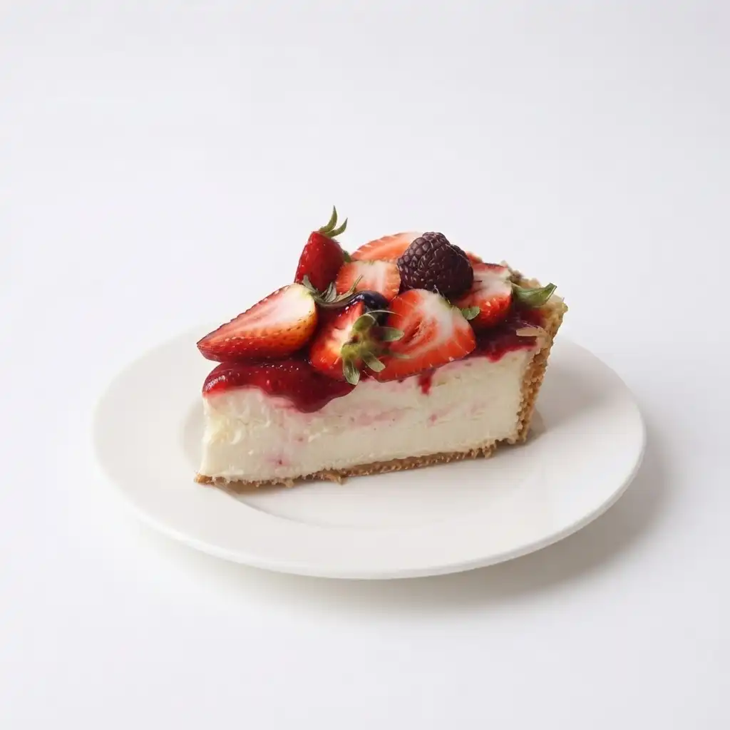 presentacion de un plato con un postre